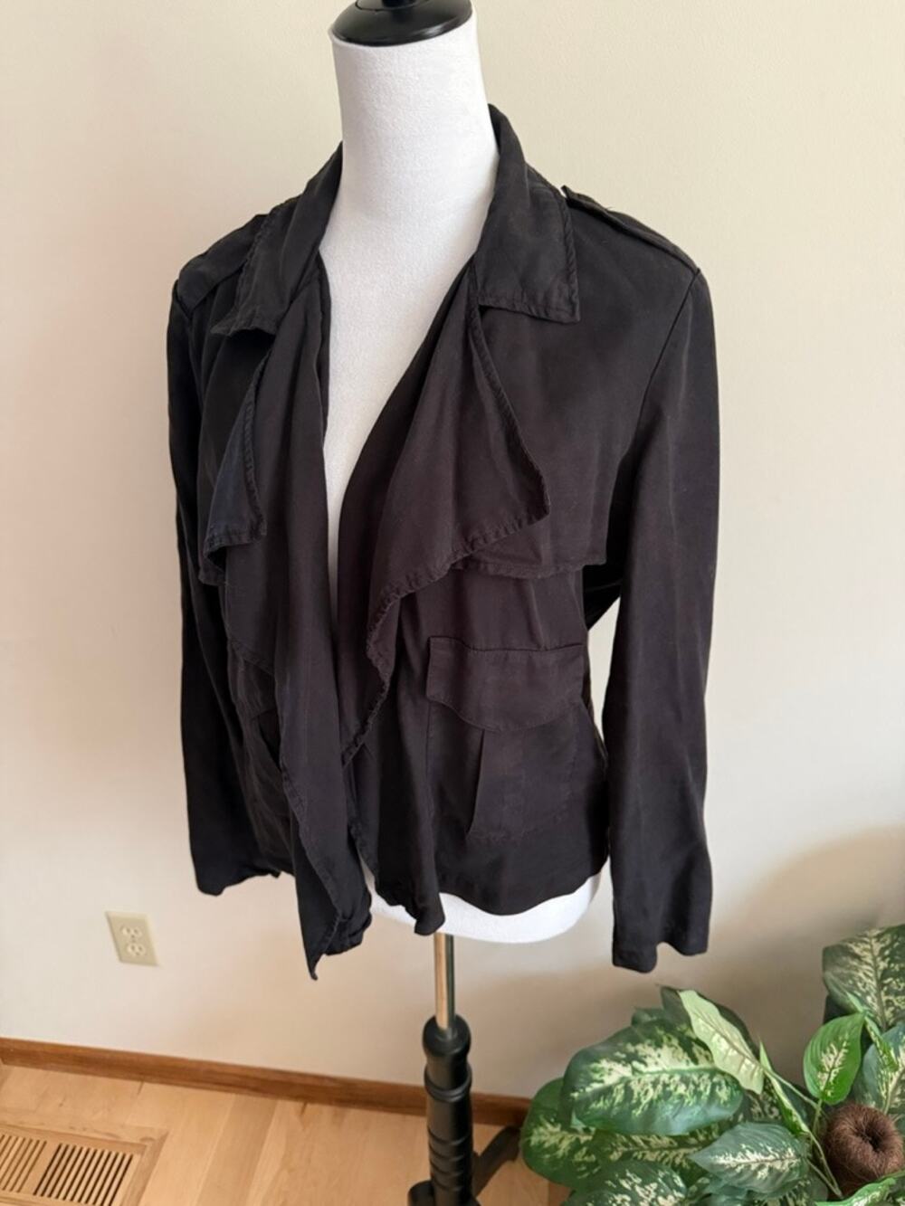 Splendid draped front utility jacket